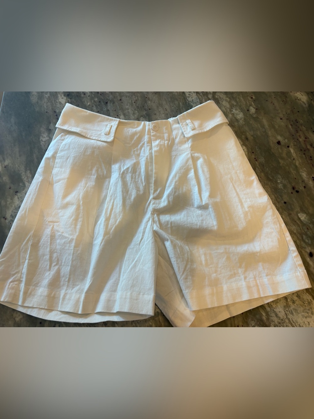 belle poque White Cotton Shorts